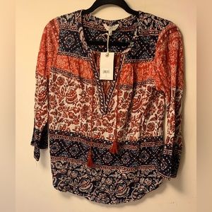 Lucky Brand flowy boho top size S NWT. Smoke free home.